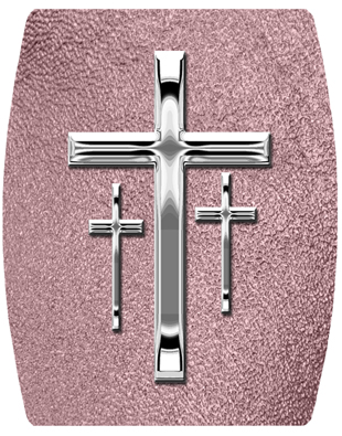 DNSHEND 517 SL SH OR Silver 3 Crosses Shimmer Orchid